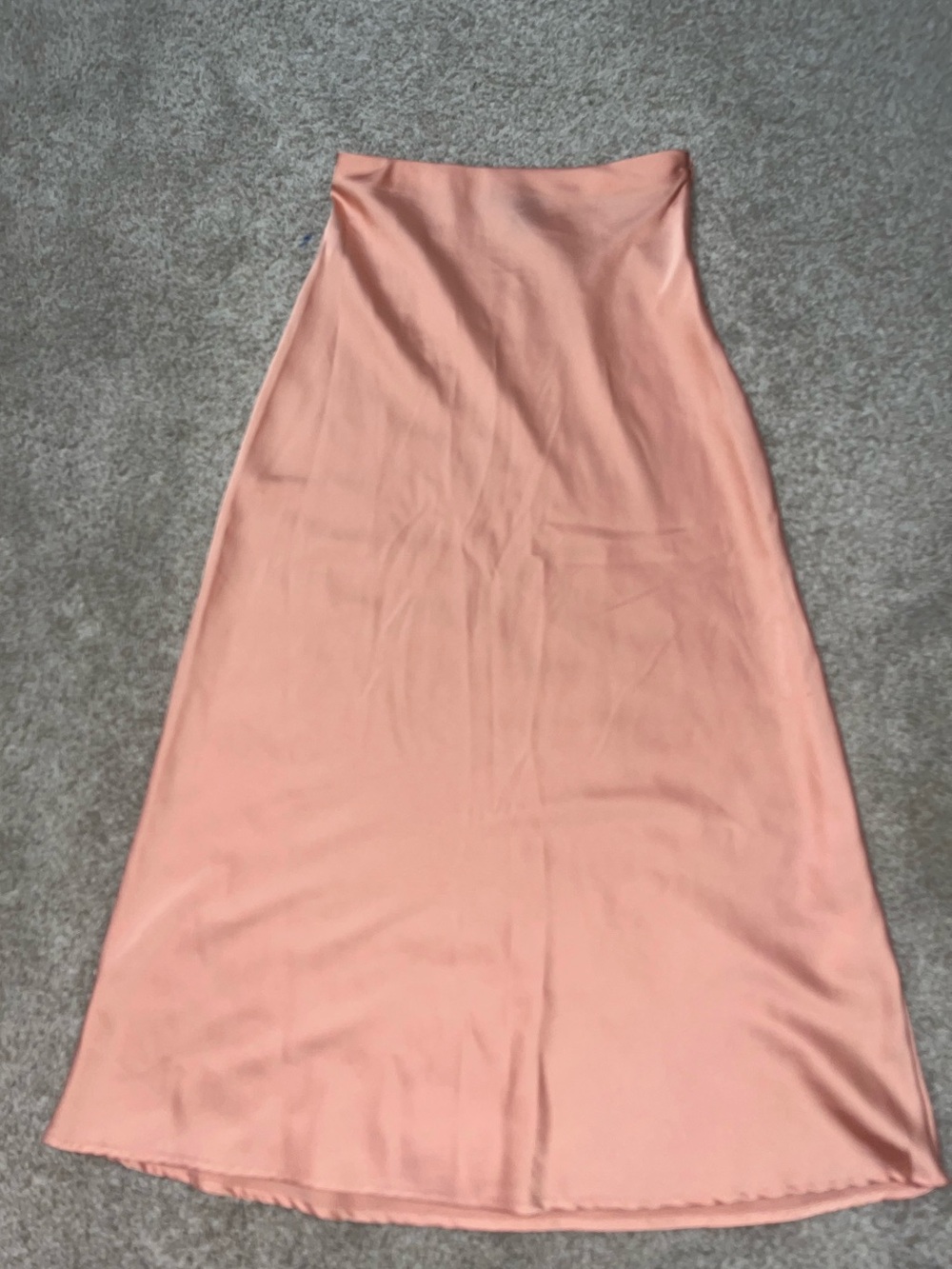 Forever 21 Peach Satin Maxi Skirt